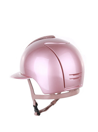 Kep Italia Paardrijhelm Cromo 2.0 Diamond Polo Klep Roze Swarovski Frame Galassia Pink Insert