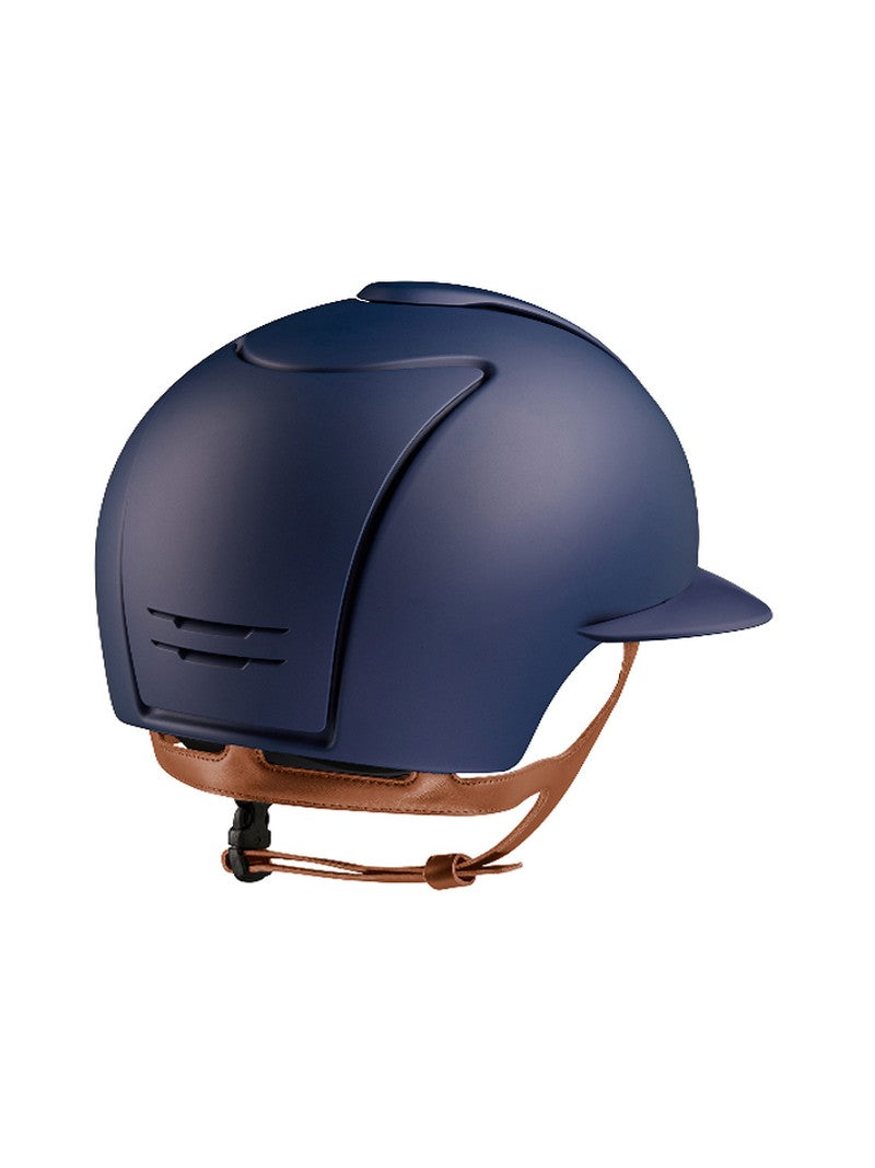Casque Kep Italia Cromo 2.0 Matt Bleu Beige Jugulaire