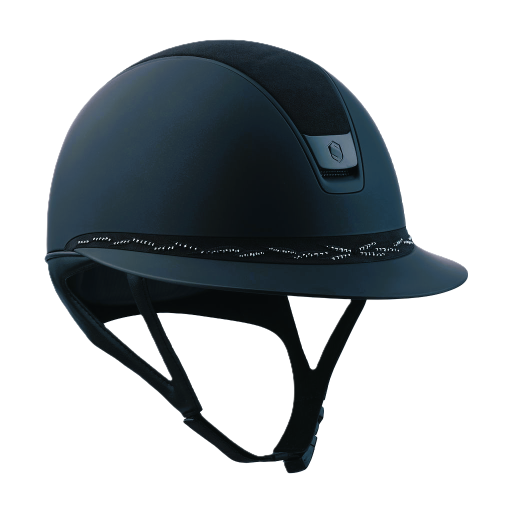 Samshield 2.0 Casque d'équitation Miss Shield Shadowmatt Flower Swarovski Marine