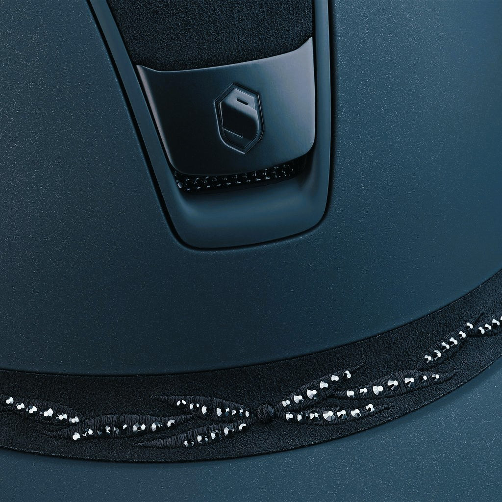 Samshield 2.0 Casque d'équitation Miss Shield Shadowmatt Flower Swarovski Marine