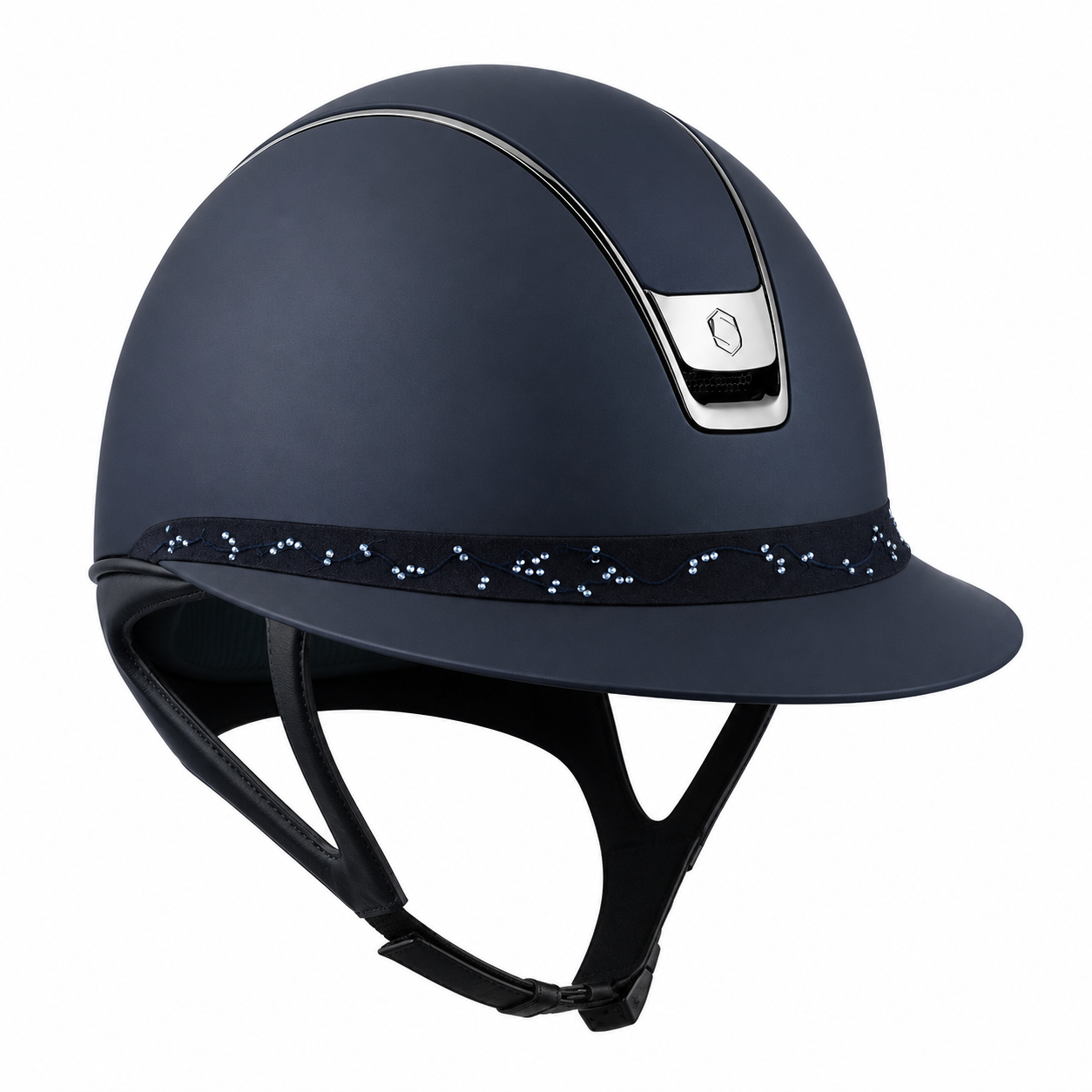 Samshield 2.0 Paardrijhelm Miss Shield Shadowmatt Crystal Leaf FB Navy Navy