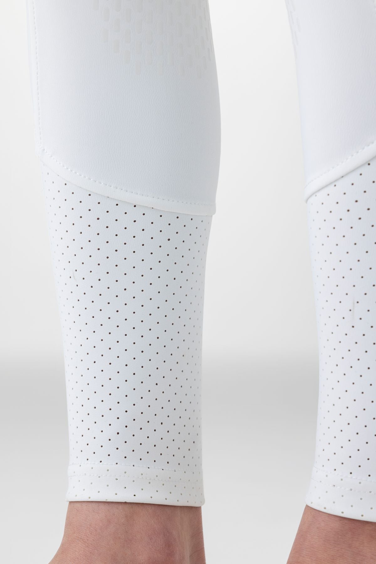 Leggings d'équitation unisexes junior Equiline Full Grip Gingef Blanc