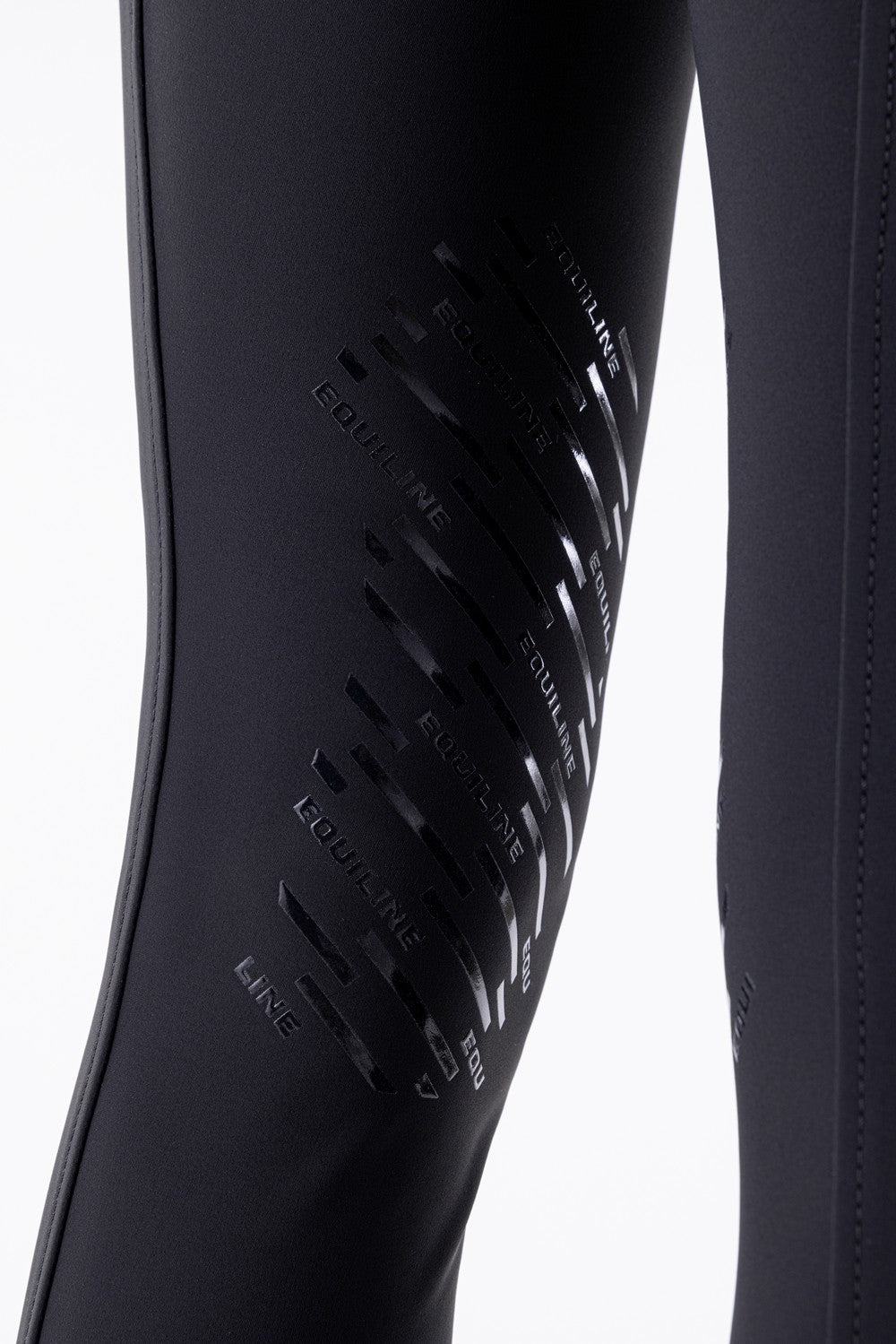 Pantalon d'équitation femme Equiline genoux grip Cornek noir