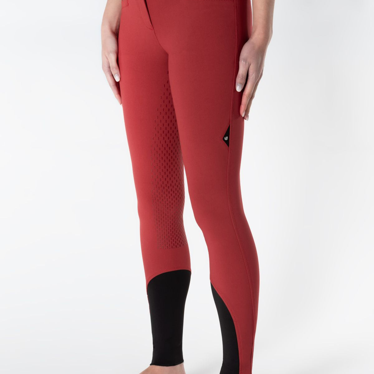 Equiline rijbroek dames full grip Eqcedar Rosso Scuro