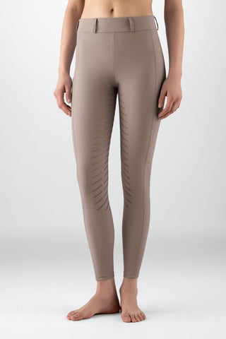 Equiline Leggings d'équitation Full Grip pour femme Ceberfh Taupe