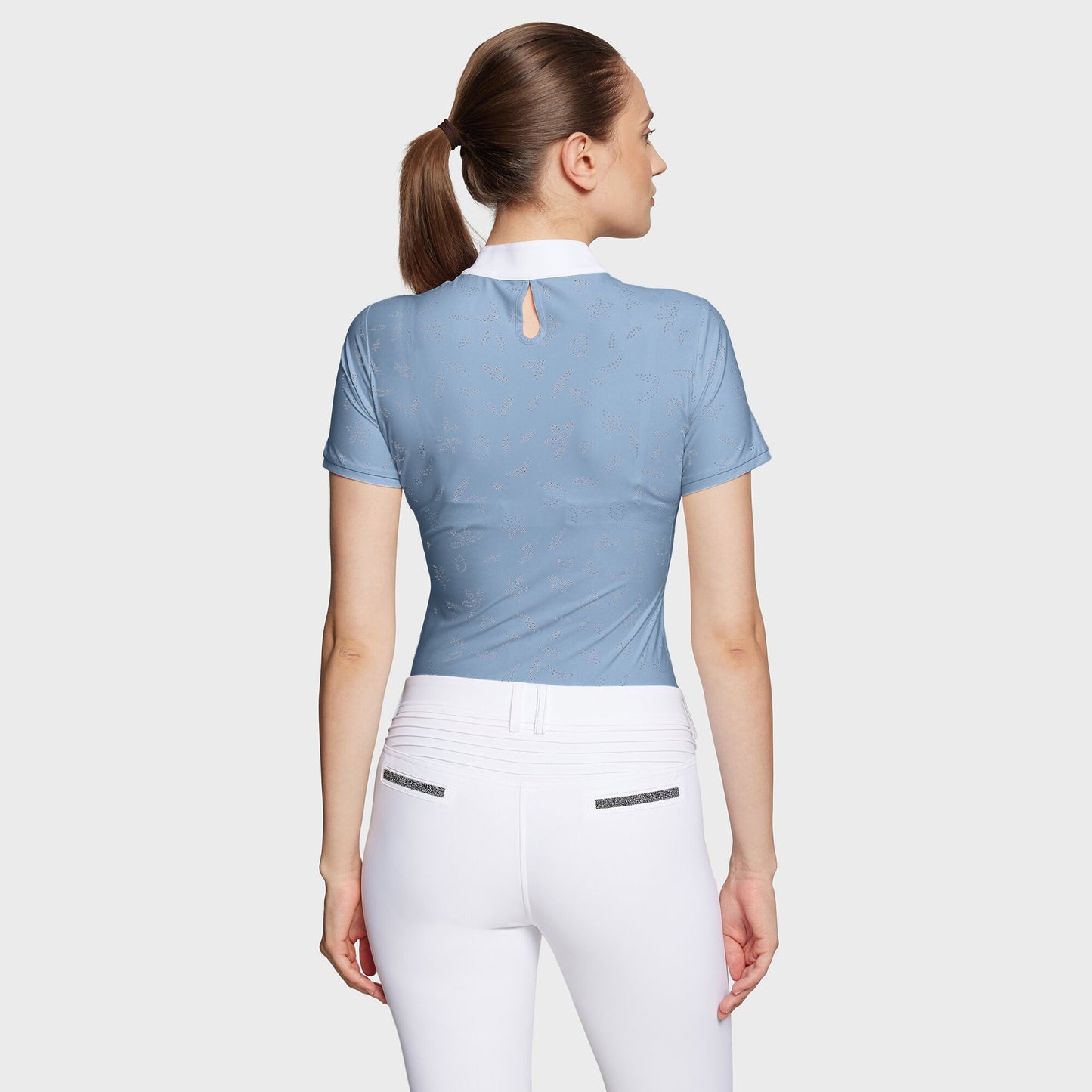 Samshield Chemise de compétition à manches courtes pour femme Aloise Air Cashmere Blue