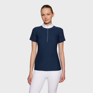 Samshield Chemise de compétition à manches courtes pour femme Aloise Air Cosmic Blue