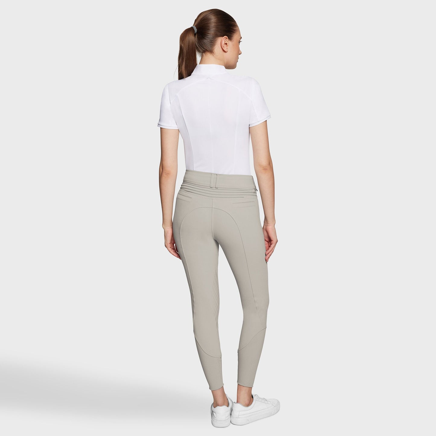 Samshield Rijbroek Knie Grip Dames Clara Metal Dots Hoge Band Beige