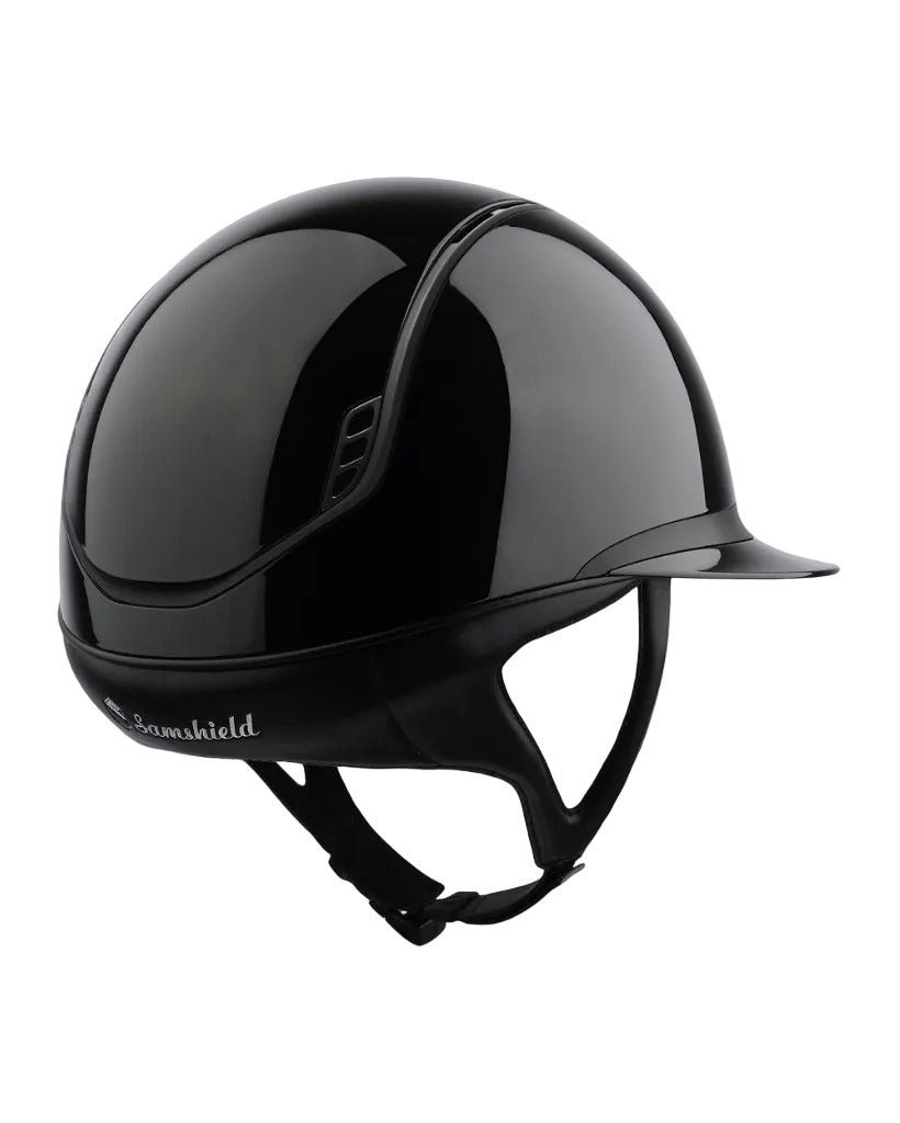Samshield 2.0 Paardrijhelm Miss Shield Shadowglossy Darkline Zwart