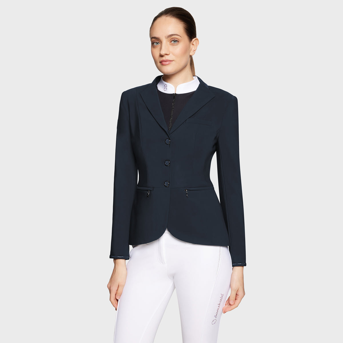 Veste équestre SAMSHIELD Victorine En Tissu Cristal - Femme - Taille US 6 - Noire