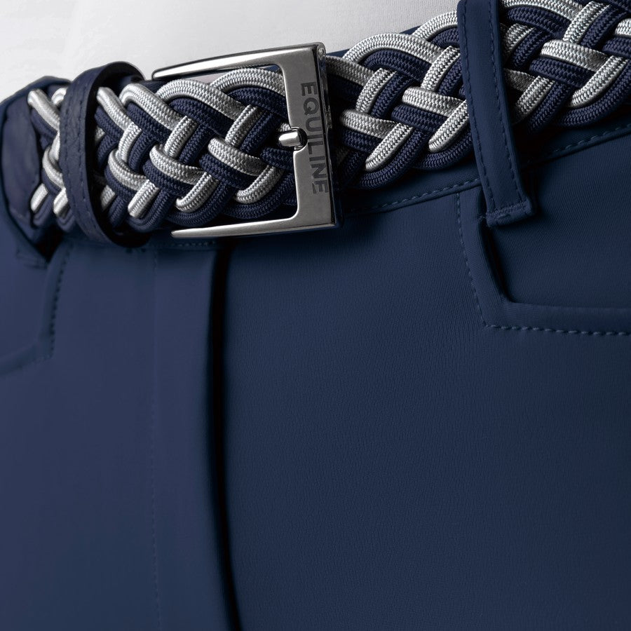 Equiline elastische gevlochten riem Egri Navy Navy