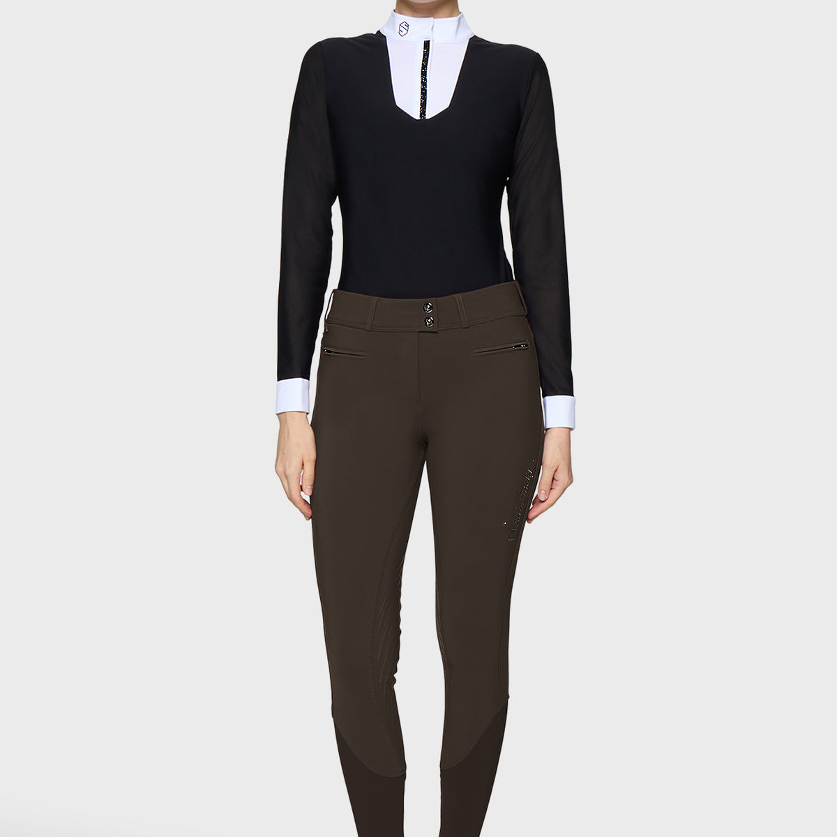 Samshield Pantalon d'Équitation Grip Genoux Femme Clara Floral Mocha