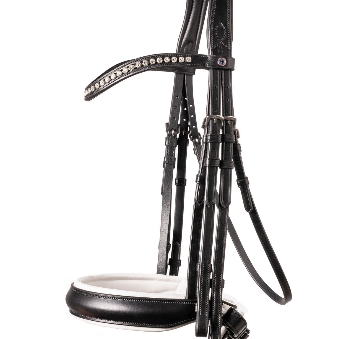 TRUST hoofdstel Wellington Stang & Trens wit onderlegd Zwart Zwart