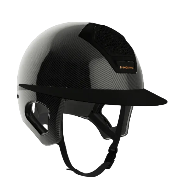 Freejump Helm Voronoï met Temple Protection Carbon Gloss Matt Visor Zwart