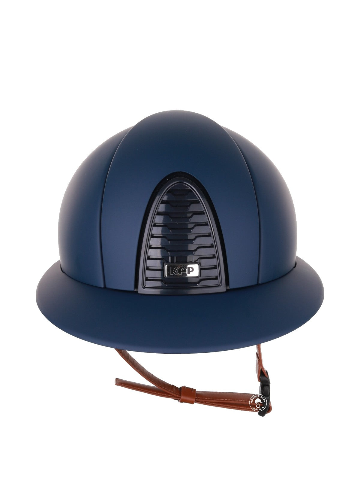 Casque Kep Italia Cromo 2.0 Matt Polo Bleu RAW Frame Beige Jugulaire
