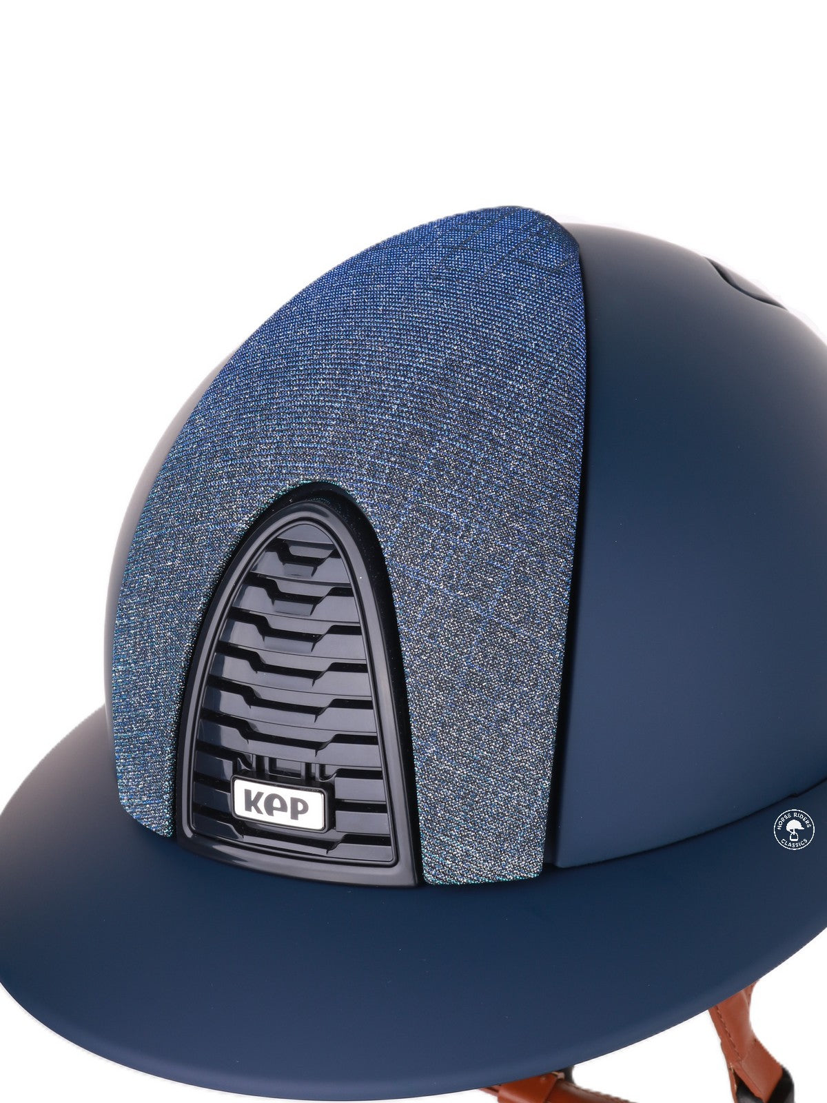 Casque Kep Italia Cromo 2.0 Matt Polo Bleu RAW Frame Galassia Light Blue Insert Beige Jugulaire
