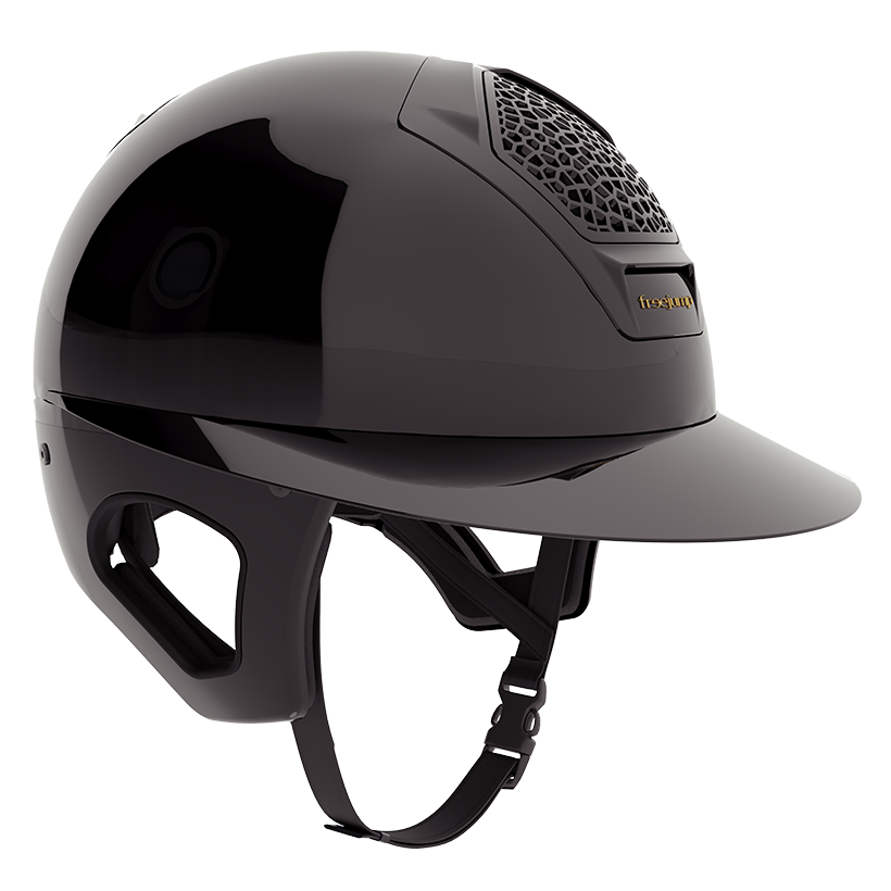 Freejump Helm Voronoï met Temple Protection Gloss Zwart Zwart