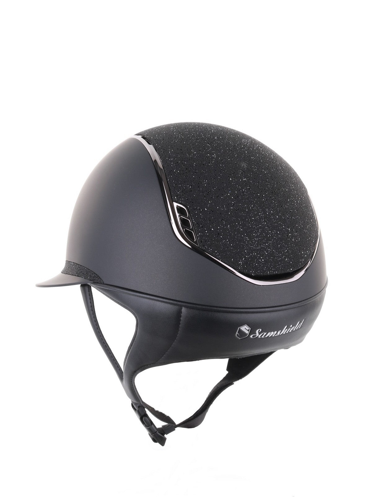 Samshield 2.0 Casque d'équitation Miss Shield Shadowmatt Crystal Fabric Noir