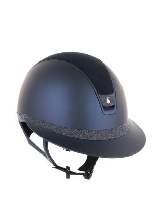 Samshield 2.0 Casque d'équitation Miss Shield Shadowmatt Alcantara Crystal Blazon Paradise Shine Navy