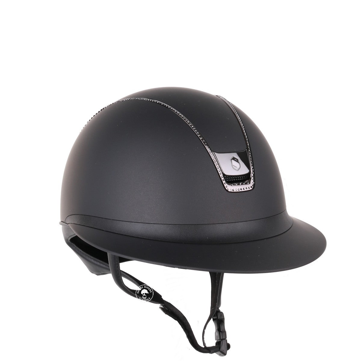 Samshield 2.0 Paardrijhelm Miss Shield Shadowmatt Black Chrome 300 crystals Zwart Zwart