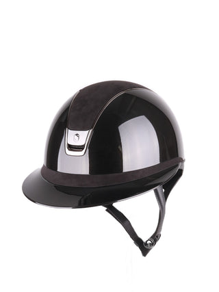Samshield 2.0 Casque d'équitation Miss Shield Shadowglossy Black Chrome Alcantara Noir