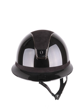 Samshield 2.0 Casque d'équitation Miss Shield Shadowglossy Black Chrome Alcantara Noir