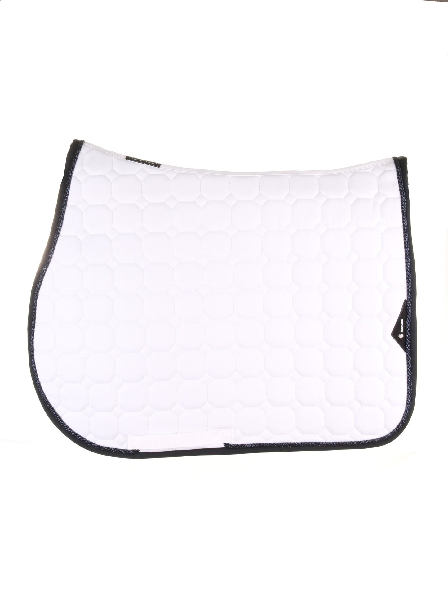 Tapis de selle Equiline Octagon Blanc-Navy