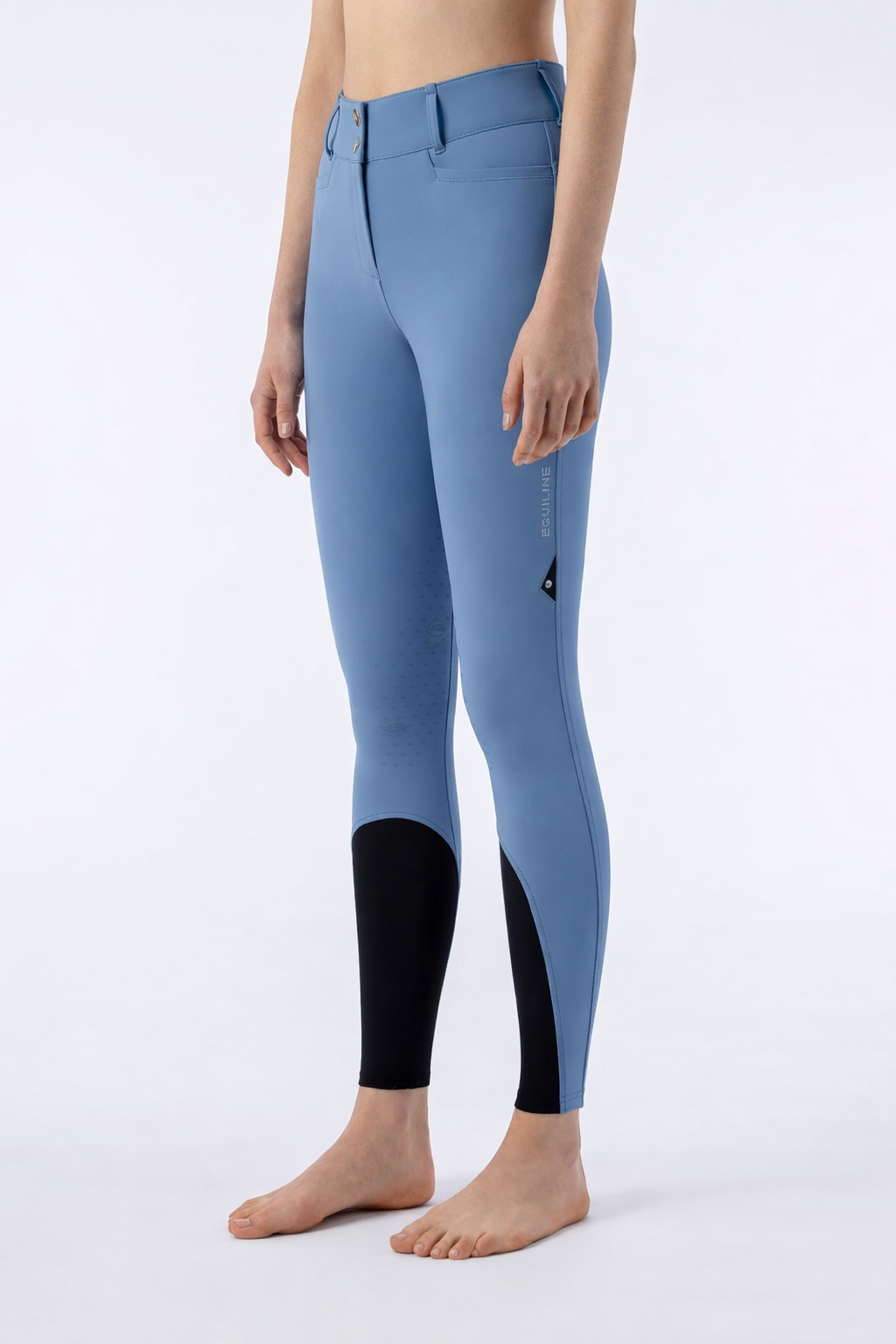 Equiline rijbroek dames full grip hoge band Edisonfh Provincial Blue Provincial Blue