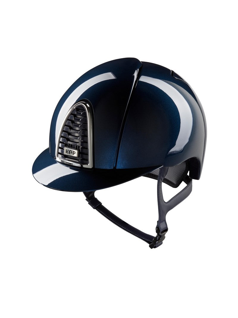 Kep Italia Paardrijhelm Cromo 2.0 Shine Blauw Chrome Frame