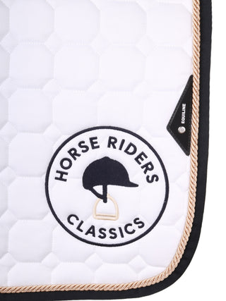 Tapis de selle Equiline Octagon Blanc HRC Logo