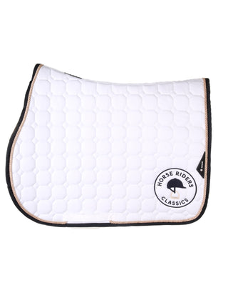 Tapis de selle Equiline Octagon Blanc HRC Logo