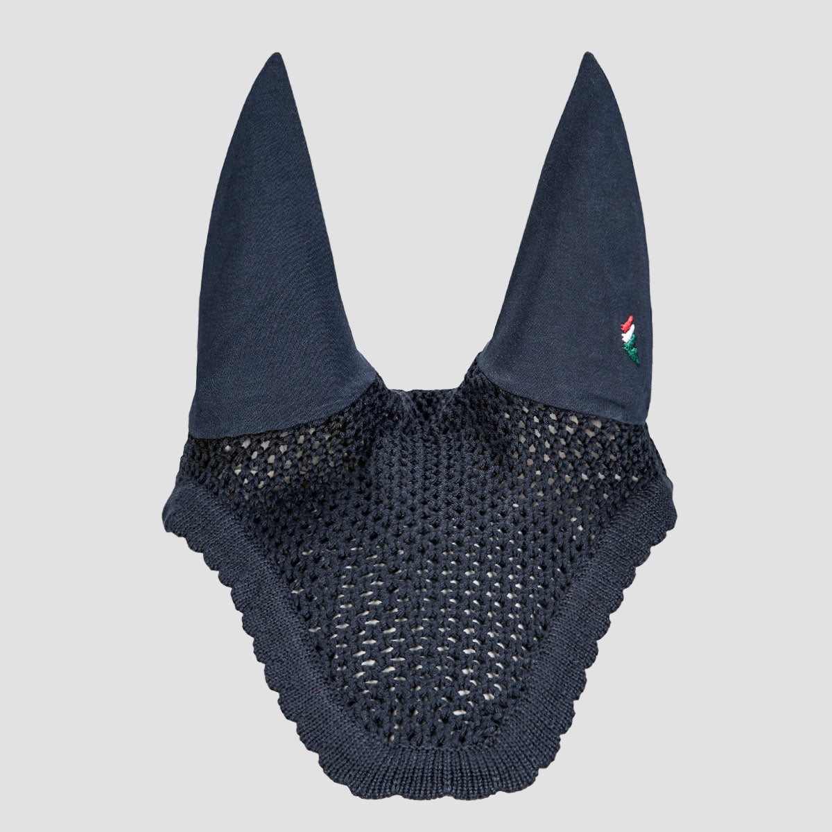 Equiline Vliegenmuts elastische oren Kim 3 horse logo blauw Donkerblauw Full