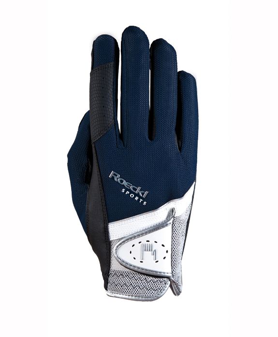 Roeckl paardrijhandschoenen Madrid Mesh navy Donkerblauw 6