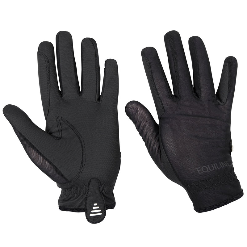 Equiline paardrijhandschoenen Summer Glove Zwart Zwart