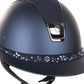 Samshield 2.0 Casque d'équitation Miss Shield Flower Bijoux Swarovski Bande frontale Marine