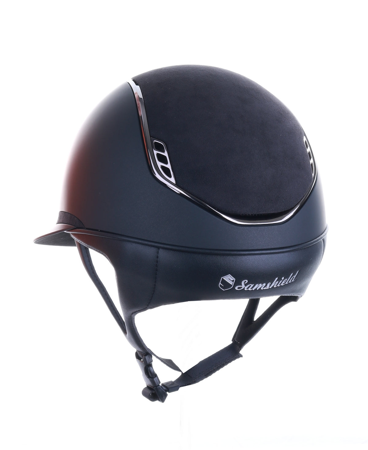 Samshield 2.0 Casque d'équitation Miss Shield Alcantara Chrome Noir