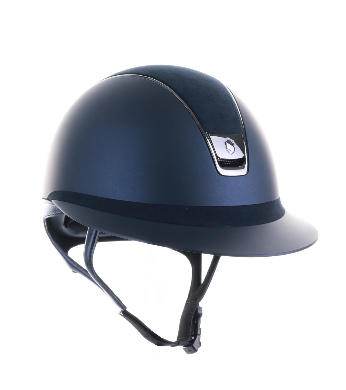 Samshield 2.0 Casque d'équitation Miss Shield Alcantara Chrome Noir Marine