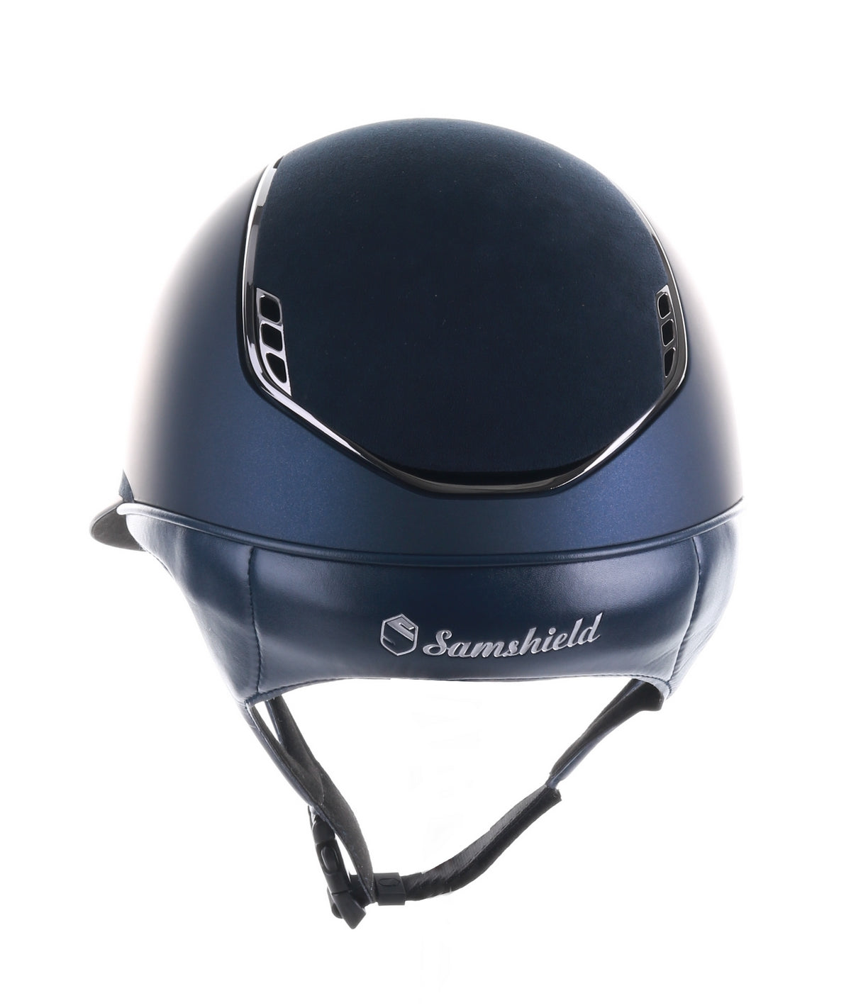 Samshield 2.0 Casque d'équitation Miss Shield Alcantara Chrome Noir Marine