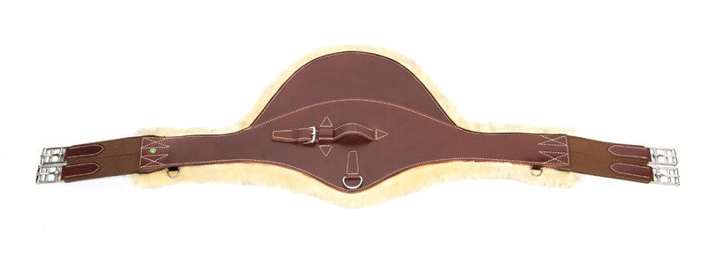 LJ Leathers Singel Leder met buikflap en bontvoering