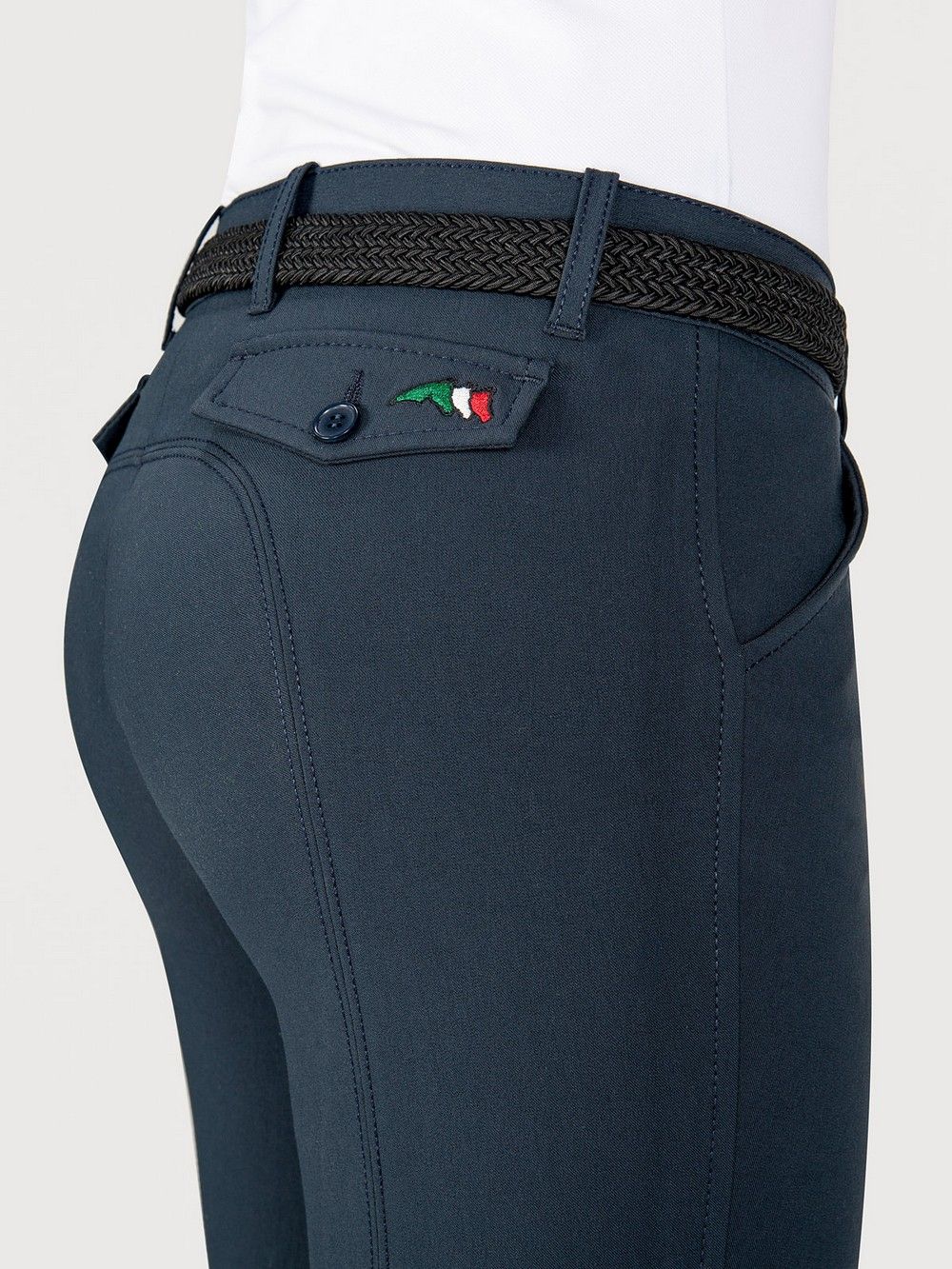 Pantalon d'équitation pour femmes Equiline avec grip aux genoux Bice bleu