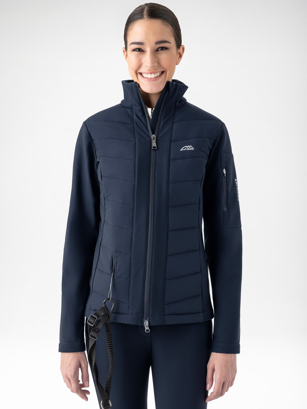 Veste softshell compatible airbag Equiline pour femme Entrec Navy