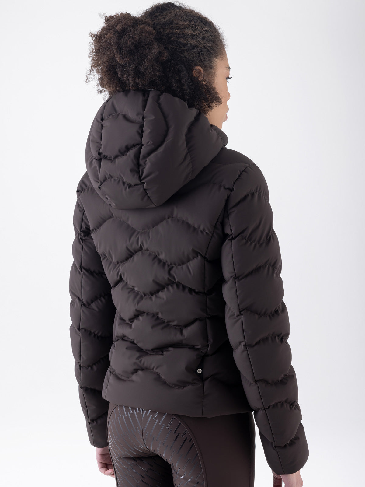Equiline Gewatteerde Jas Dames Eqcentry Coffee Bean