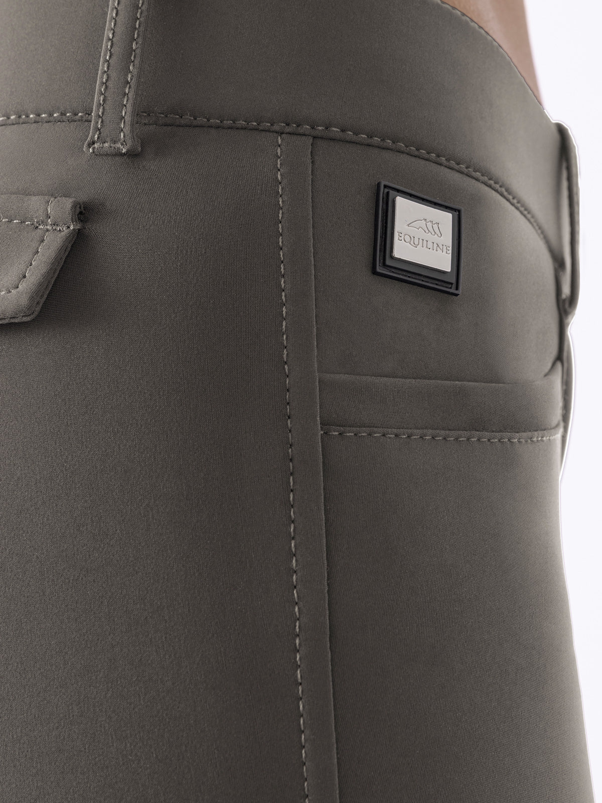 Pantalon d'équitation pour femmes Equiline genoux grip Atirk Summer Frost Grey