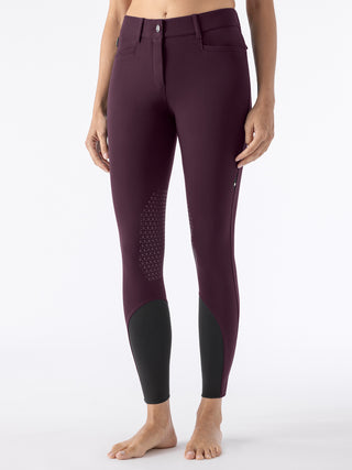 Equiline rijbroek dames knie grip Atirk Summer Plum