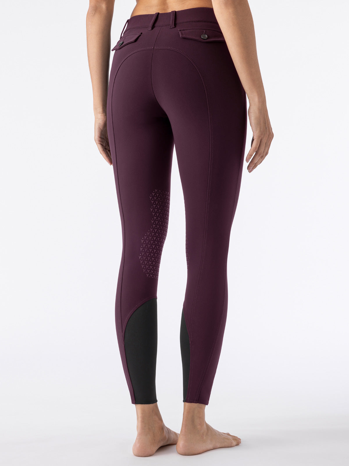 Pantalon d'équitation pour femmes Equiline genoux grip Atirk Summer Plum