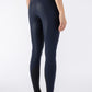 Pantalon d'équitation Equiline femme pleine adhérence taille haute Crystalef Navy