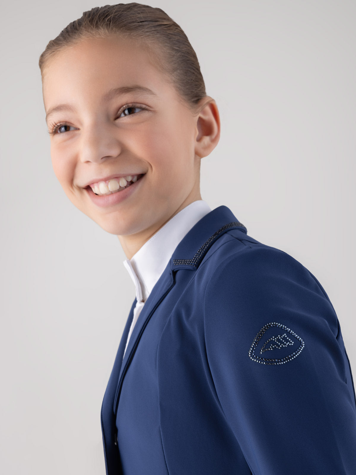 Veste de concours Equiline pour filles Ciac Navy