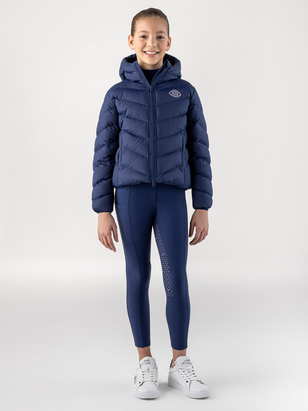 Equiline Gewatteerde Jas meisjes Cumin Navy