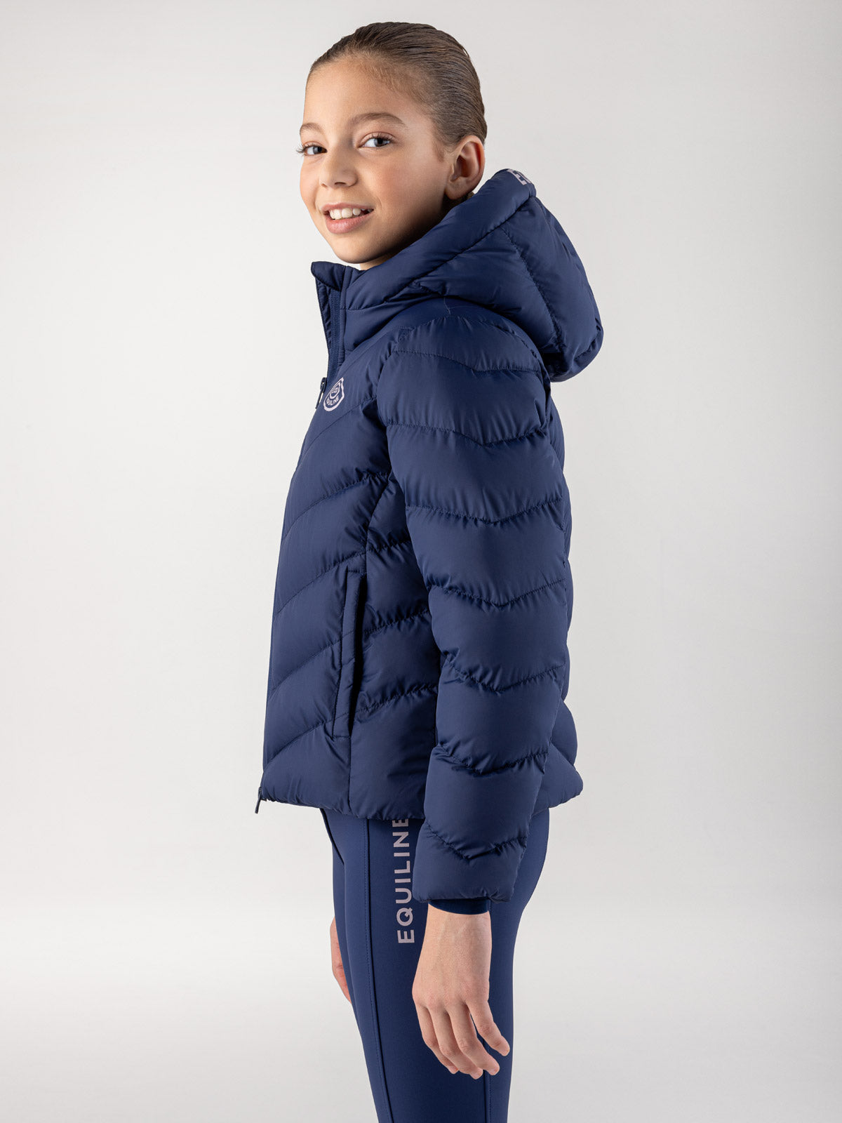 Veste matelassée Equiline pour fille Navy