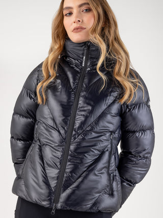 Veste d’hiver Equiline pour femme Coolbomb Glossy Noir